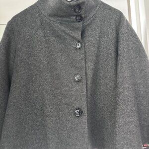 Womens jacket , grey wool and cashmere, silk lining